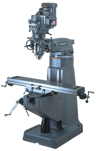 Vertical Mill - R-8 Spindle - 9 x 49'' Table Size - 3HP - 30 min. 2Hp Continuous Run, 3PH, 230V Motor - Makers Industrial Supply
