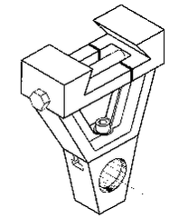 Right Angle Arbor Support for Vertical Milling Machine - Model #HR-OUT-BR-50 - Makers Industrial Supply