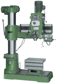 Radial Drill Press - #TPR720A - 29-1/2'' Swing; 2HP, 3PH, 220V Motor - Makers Industrial Supply