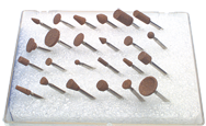 #150 - Contains: 24 Aluminum Oxide Points; For: Machines that hold 3/32 Shanks - Mounted Point Kit for Flex Shaft Grinder - Makers Industrial Supply