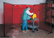 6' x 6' - Protect-O-Screen Welding Screen-Duck - Makers Industrial Supply