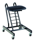 9" - 18" Ergonomic Worker Seat  - Portable on swivel casters - Makers Industrial Supply