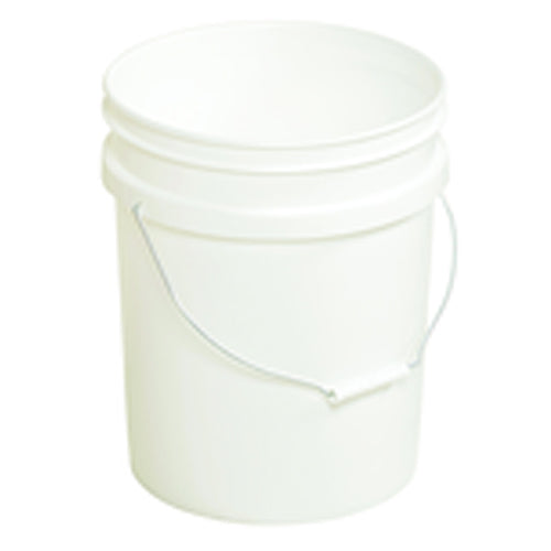 Plastic Pail - Model PAIL54PWS - White - Can be used with liquids up to 190°F - Makers Industrial Supply