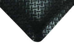 2' x 75' x 11/16" Thick Diamond Comfort Mat - Black - Makers Industrial Supply