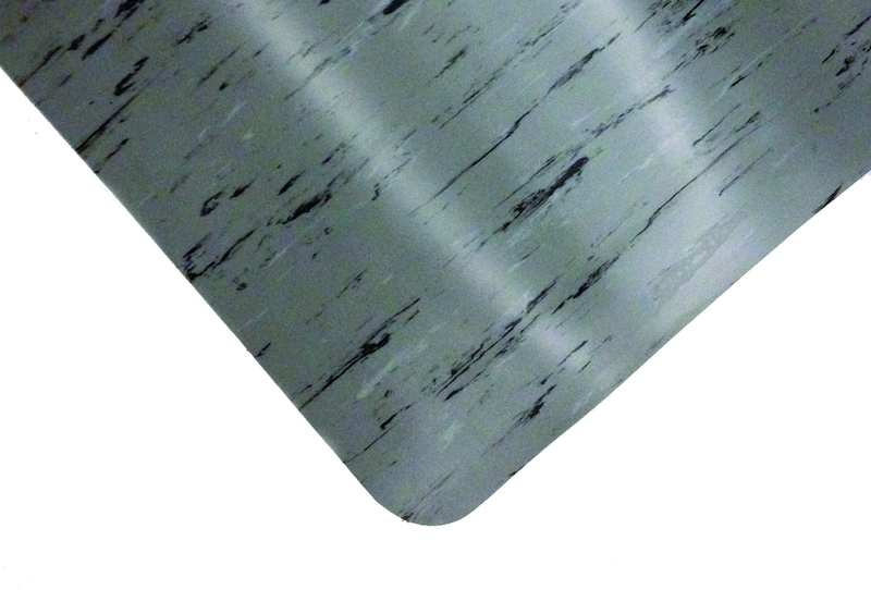 3' x 60' x 1/2" Thick Marble Pattern Mat - Gray/Black/White - Makers Industrial Supply