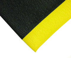 2' x 60' x 11/16" Thick Traction Anti Fatigue Mat - Yellow/Black - Makers Industrial Supply