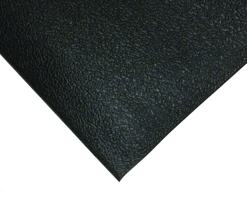 2' x 60' x 3/8" Thick Soft Comfort Mat - Black Pebble Emboss - Makers Industrial Supply