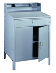 34-1/2" W x 29" D x 53" H - Foreman's Desk - Closed Type - w/Lockable Cabinet (w/Shelf) & Drawer - Makers Industrial Supply
