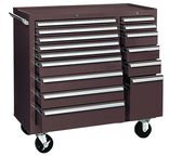 315X 15-Drawer Maintenance Cart - 35'' x 18'' x 39.38'' Brown - Makers Industrial Supply
