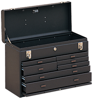 7-Drawer Apprentice Machinists' Chest - Model No.520B Brown 13.63H x 8.5D x 20.13''W - Makers Industrial Supply