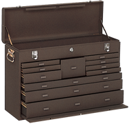11-Drawer Journeyman Chest - Model No.52611B Brown 18H x 8.5D x 26.75''W - Makers Industrial Supply