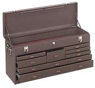 8-Drawer Journeyman Chest - Model No.526B Brown 13.63H x 8.5D x 26.75''W - Makers Industrial Supply