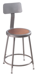 19" - 27" Adjustable Stool With Backrest - Makers Industrial Supply