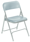 Plastic Folding Chair - Plastic Seat/Back Steel Frame - Grey - Makers Industrial Supply