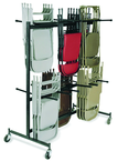 Double Tier Storage Rack Dolly Chairs-9-gauge Steel Frame - Makers Industrial Supply