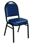 Dome Stack Chair - 7/8" Square-Tube 18-Gauge Steel Frame, 5/8" Underseat H-braces - Makers Industrial Supply