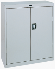 46 x 24 x 42" (Light Gray) - Counter Height Cabinet with Doors - Makers Industrial Supply