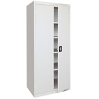 36 x 24 x 72" (Light Gray) - Storage Cabinet with Doors - Makers Industrial Supply