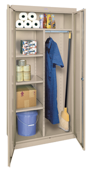 46 x 24 x 72" (Tropic Sand) - Combination Storage Cabinet with Doors - Makers Industrial Supply