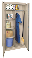 46 x 24 x 72" (Charcoal) - Combination Storage Cabinet with Doors - Makers Industrial Supply