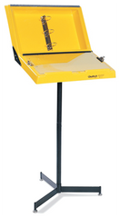 Yellow Information Workstand With Drop Pocket - Makers Industrial Supply