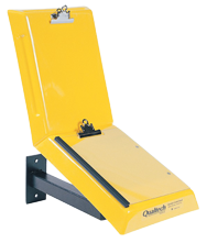 Yellow Wall Mount Data Control Workstand - Makers Industrial Supply