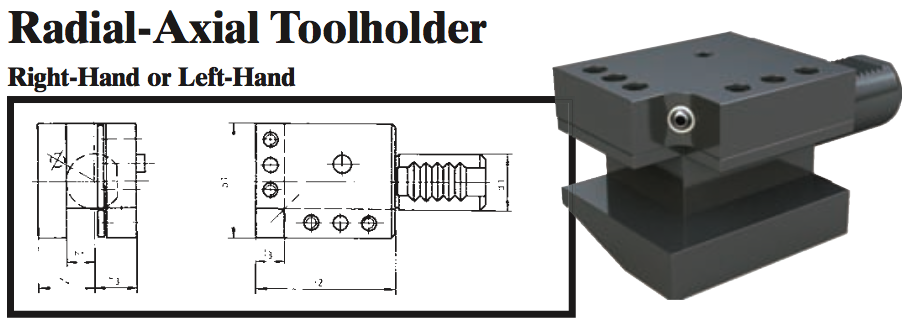 VDI Radial-Axial Toolholder (Right Hand) - Part #: CNC86 36.4025R - Makers Industrial Supply