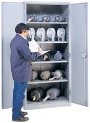 36 x 21 x 78'' (Dove Gray or Putty) - Full Height Storage Cabinet - Makers Industrial Supply