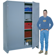 60 x 24 x 78'' (Dove Gray or Putty) - Full Height Wide Storage Cabinet - Makers Industrial Supply