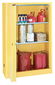 Flammable Liqiuds Storage Cabinet - #5445N 43 x 18 x 65'' (3 Shelves) - Makers Industrial Supply