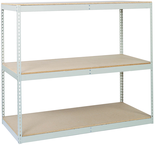 96 x 48'' (4 Shelves) - Double-Rivet Flanged Beam Shelving Section - Makers Industrial Supply