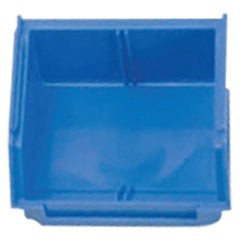 4 1/8″ × 4 1/8″D" × 3″ - Blue Plastic Bin - Makers Industrial Supply