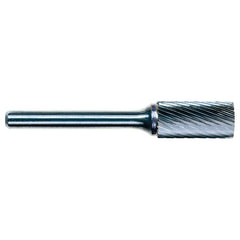 3mm EdgeHog Cyl Flat End Miniature Carbide Bur SA-43L76M-D 76mm OAL Std Alt Diamond (Double) - Makers Industrial Supply