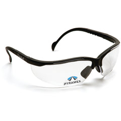 1.5 Magnification Safety Glasses- Clear Lens, Black Frame V2 Reader Style - Makers Industrial Supply