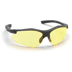 Safety Glasses - Amber Lens, Black Frame Fortress Style - Makers Industrial Supply