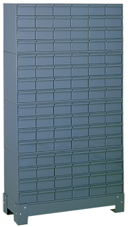 62-1/2 x 12-1/4 x 34-1/8'' (96 Compartments) - Steel Modular Parts Cabinet - Makers Industrial Supply