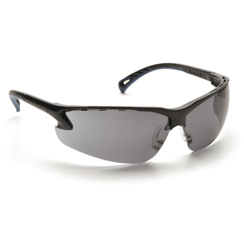 Safety Glasses - Black Frame, Gray Lens with Anti-Fog - Makers Industrial Supply