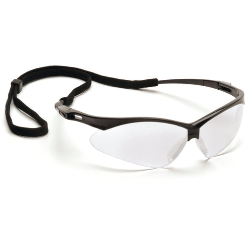 Safety Glasses - Black Frame, Clear Lens - Makers Industrial Supply