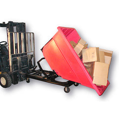 Self-Dumping Forklift Hopper 1.1 Cu Yd with Caster Base