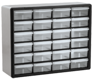 15-13/16 x 6-3/8 x 20'' (24 Compartments) - Plastic Modular Parts Cabinet - Makers Industrial Supply