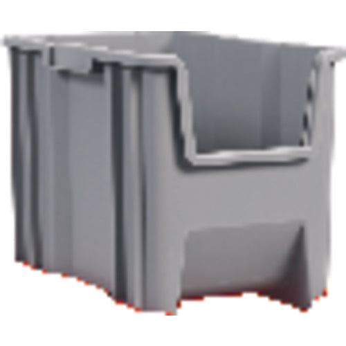 10″ × 17 1/2″ × 10 1/2″ - Gray Stak-N-Store Bin - Makers Industrial Supply