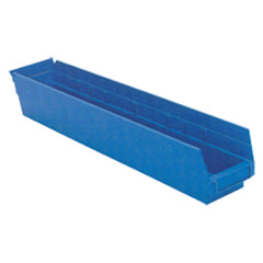 4 1/8″ × 23 5/8″ × 4″ - Blue Economy Shelf Bin - Makers Industrial Supply