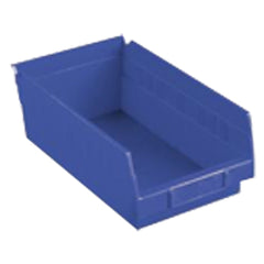 11 1/8″ × 11 5/8″ × 4″ - Blue Economy Shelf Bin - Makers Industrial Supply