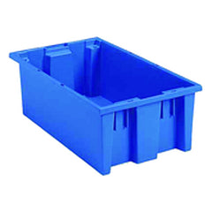 18″ × 11″ × 6″ - Blue - Nest Stack Tote Box - Makers Industrial Supply