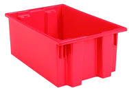 19-1/2 x 15-1/2 x 10'' - Red Nest-Stack-Tote Box - Makers Industrial Supply