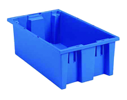 19-1/2 x 13-1/2 x 8'' - Blue Nest-Stack-Tote Box - Makers Industrial Supply