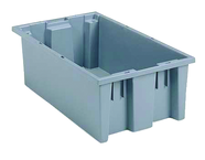 19-1/2 x 13-1/2 x 8'' - Gray Nest-Stack-Tote Box - Makers Industrial Supply