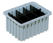 20-1/8 x 14-7/8 x 7-7/16'' - Gray Akro-Grid Stackable Containers - Makers Industrial Supply