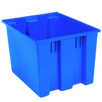 19-1/2 x 15-1/2 x 13" --Blue Nest-Stack-Tote Box - Makers Industrial Supply