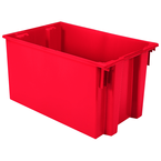 29-1/2 x 19-1/2 x 15'' - Red Nest-Stack-Tote Box - Makers Industrial Supply